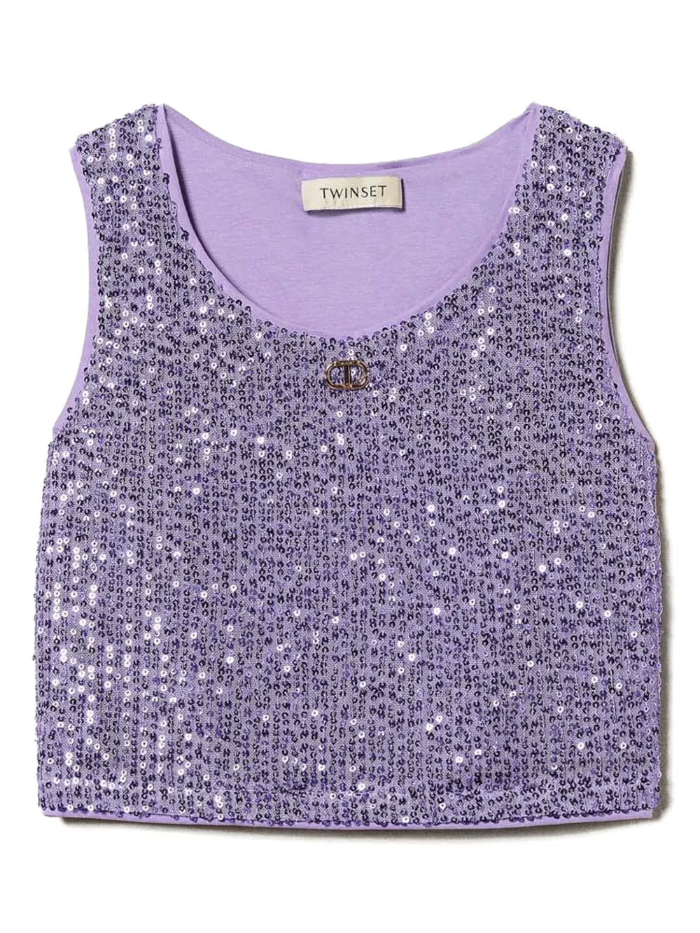 

Топ с пайетками TWINSET Kids, фиолетовый