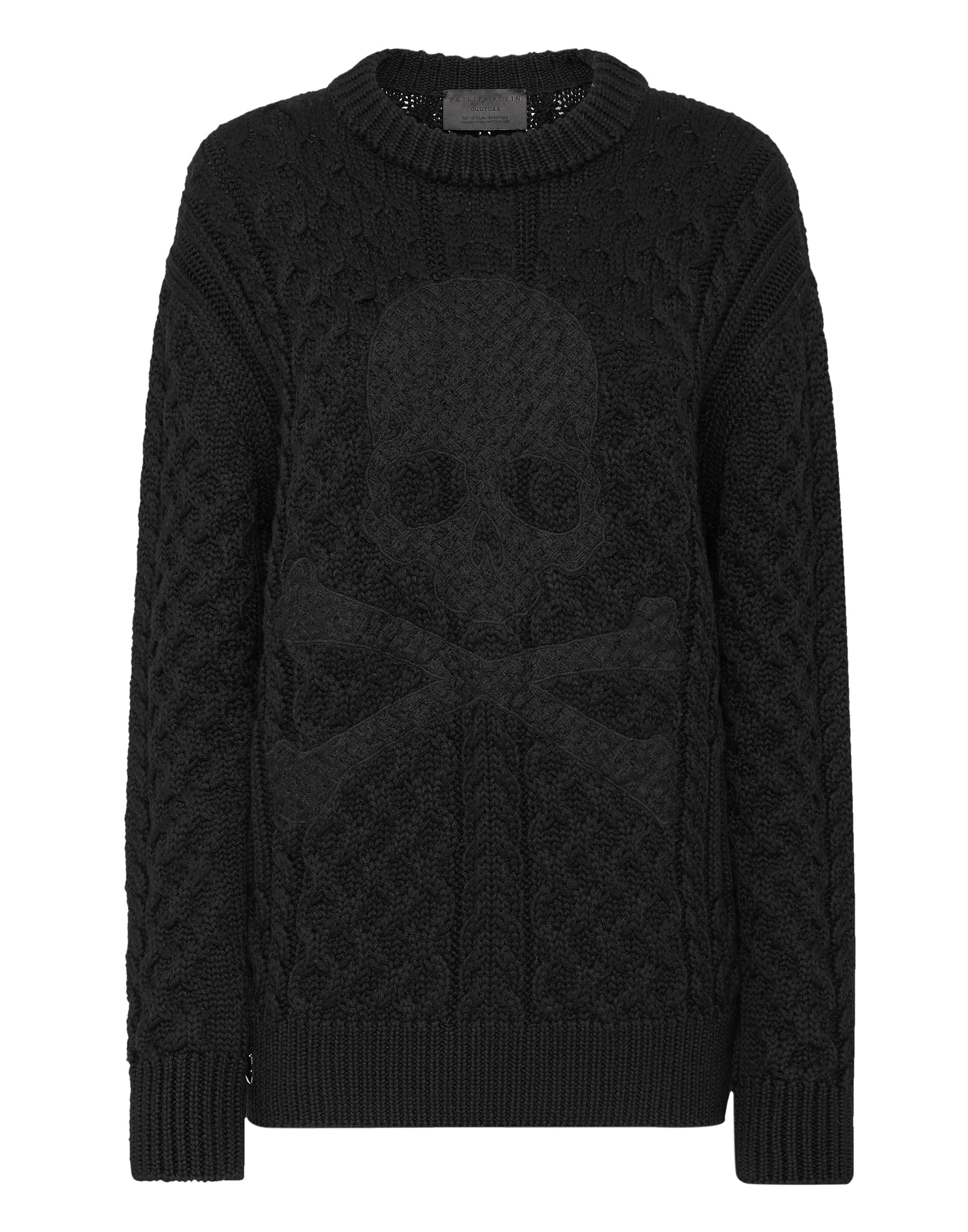 

Пуловер с круглым вырезом LS Skull PHILIPP PLEIN, черный