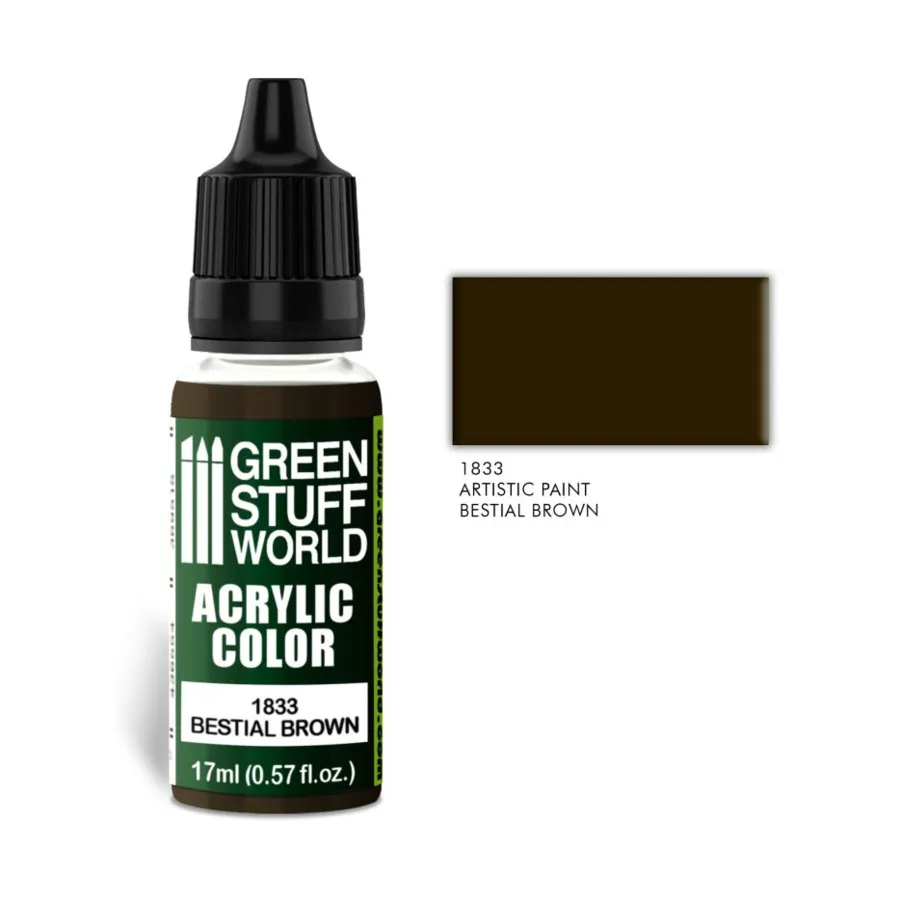 

Звериный коричневый, Paint - Acrylic Color Paint - 17ml (Green Stuff World)