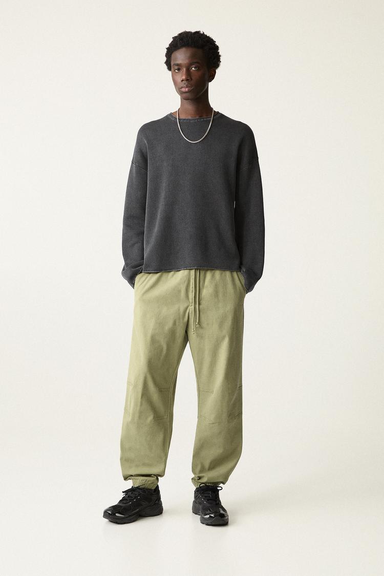 

Брюки-Джоггеры из текстурированной ткани Pull And Bear, хаки