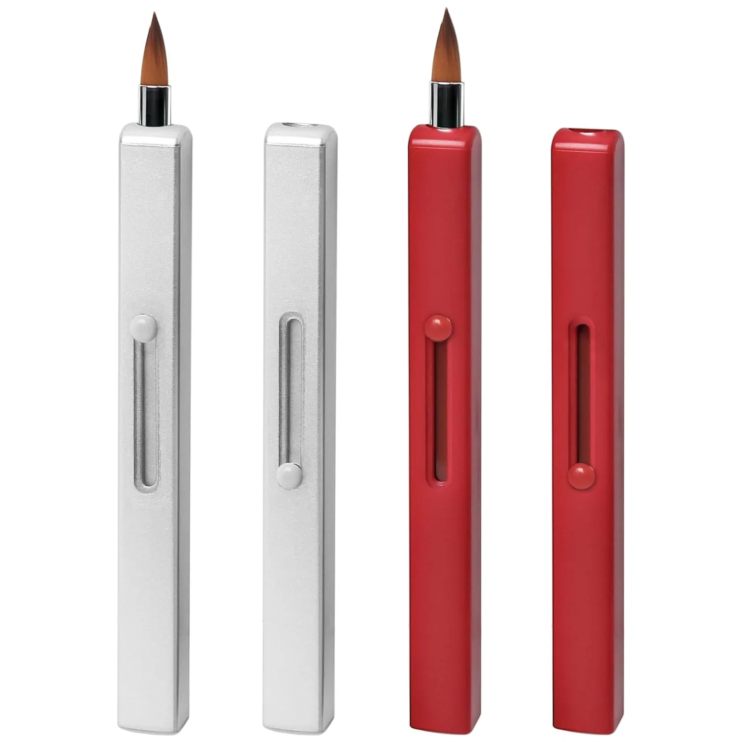 Выдвижная кисть для губ в алюминиевом футляре Sruidylady, Red And White