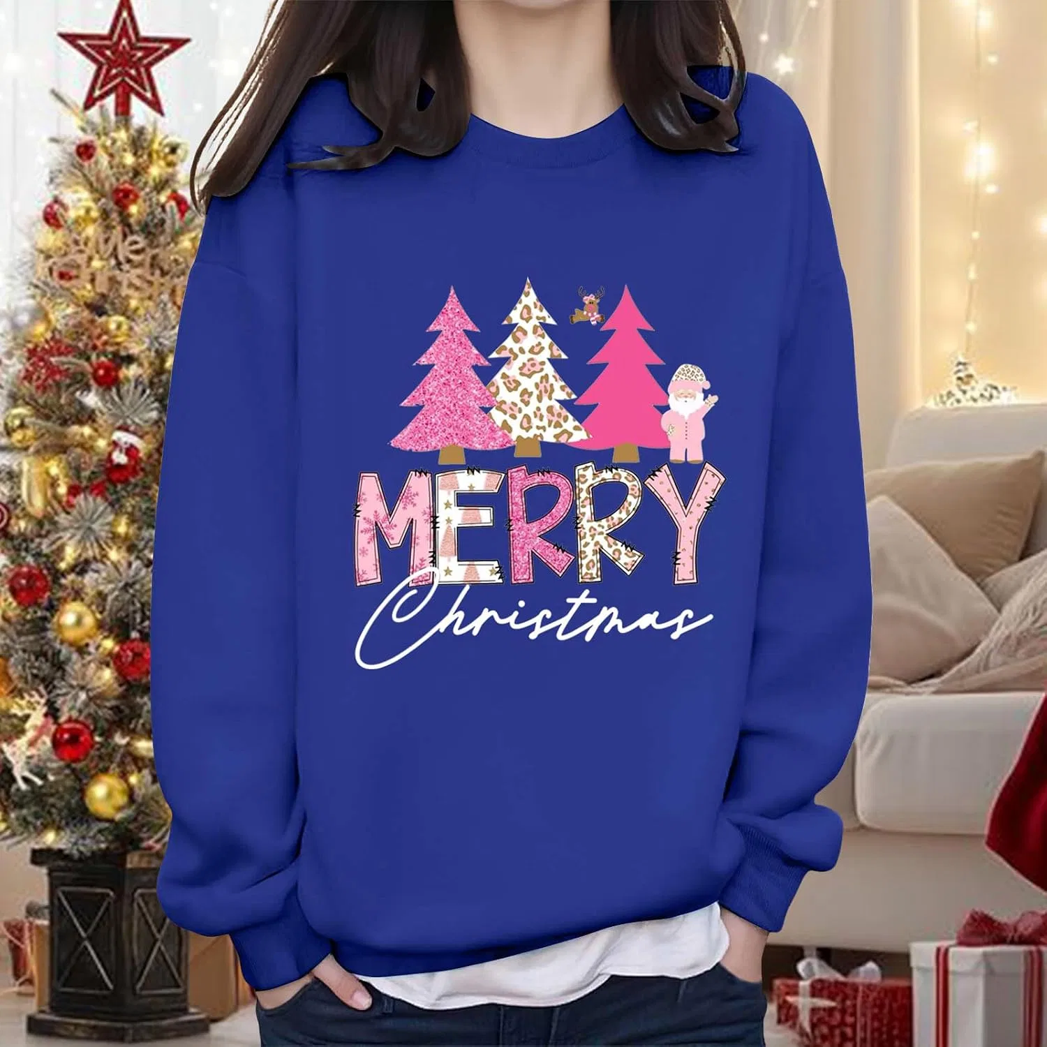 Толстовка свободная Women's Sweatshirt, синий — фото 2