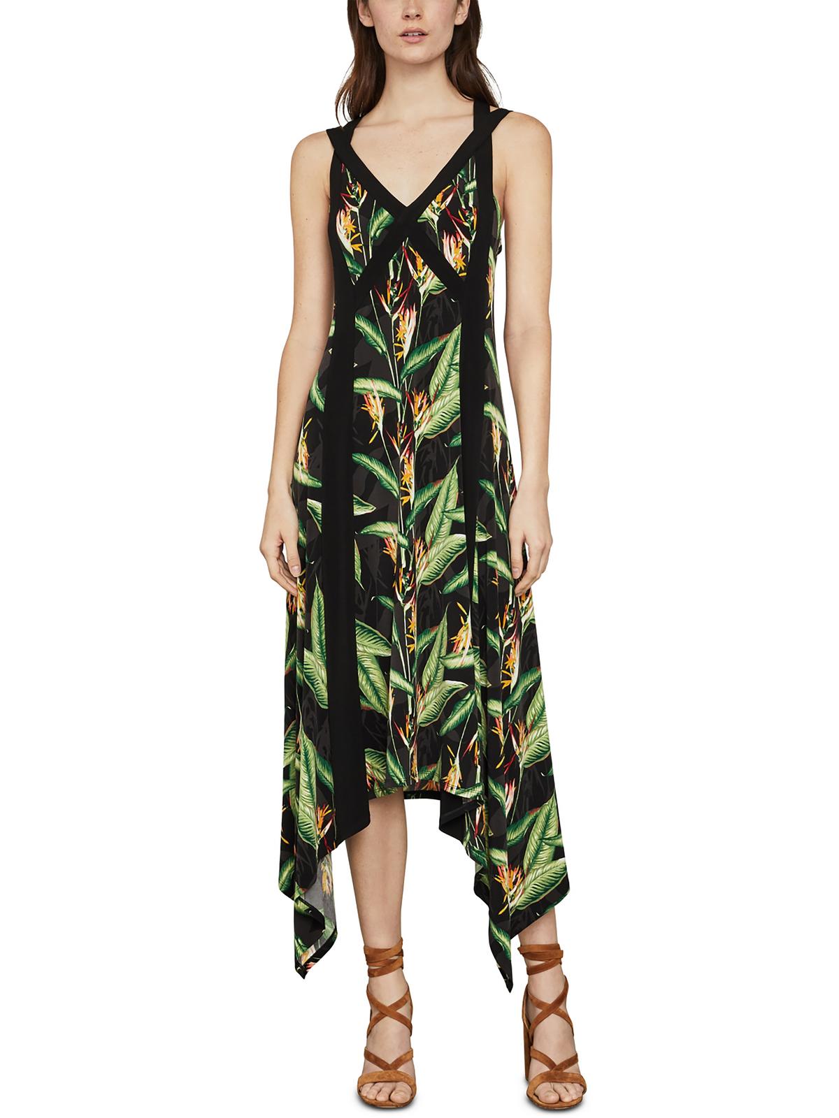 

Женское платье миди с цветочным принтом длиной до щиколотки BCBGMAXAZRIA, цвет black bird of paradise