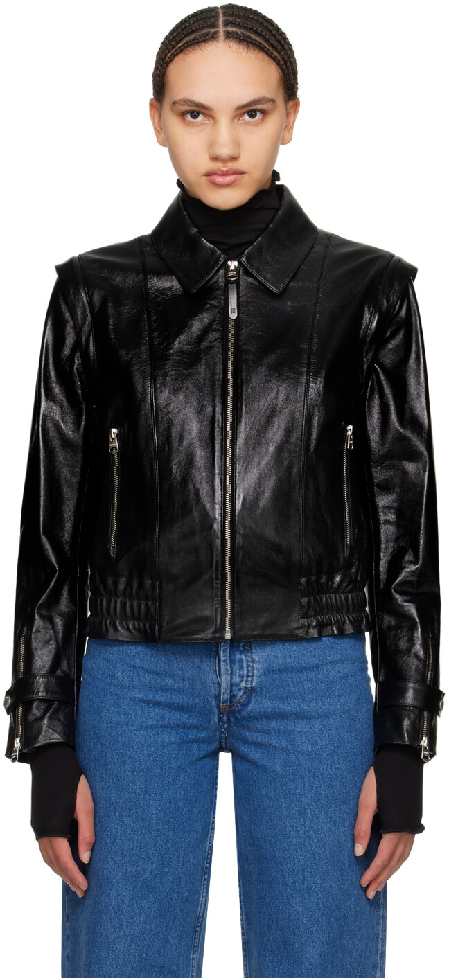 

Черная кожаная куртка Amoree Mackage