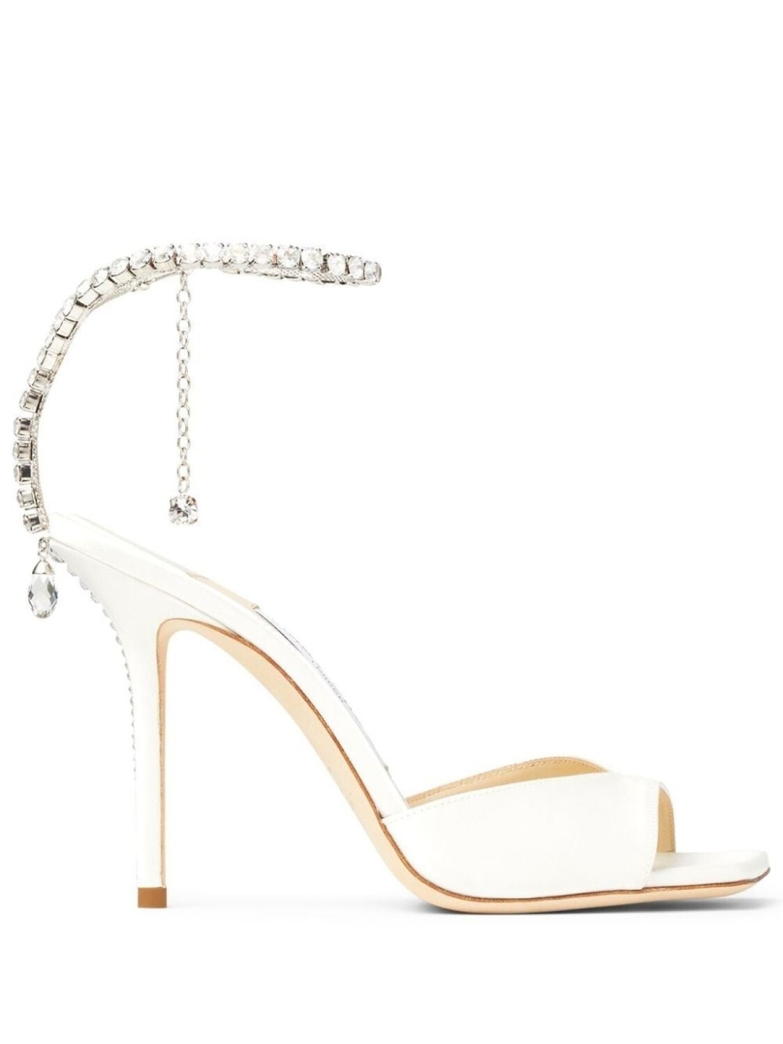 

Jimmy Choo босоножки Saeda 100 с кристаллами, белый