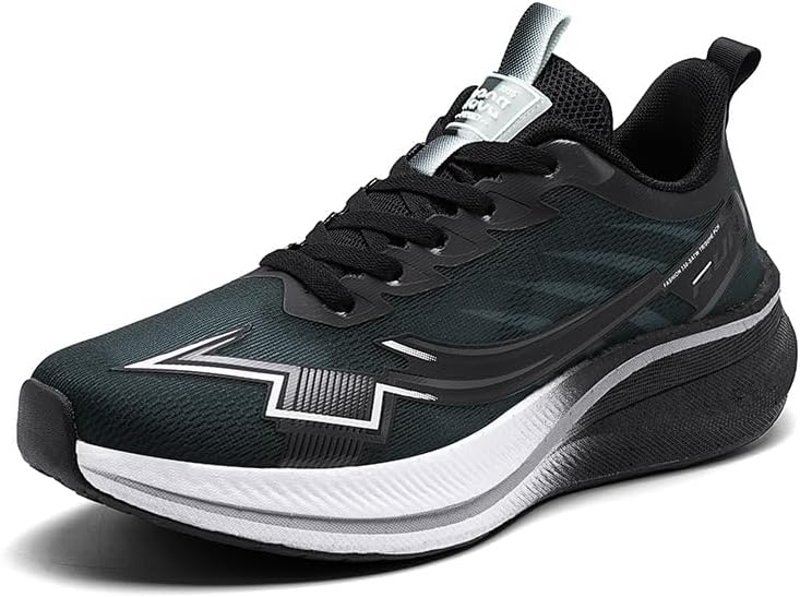 

Мужские беговые кроссовки 2025 года Легкие дышащие летние кеды Сверхлегкая амортизация для бега по дорогам Generic, черный