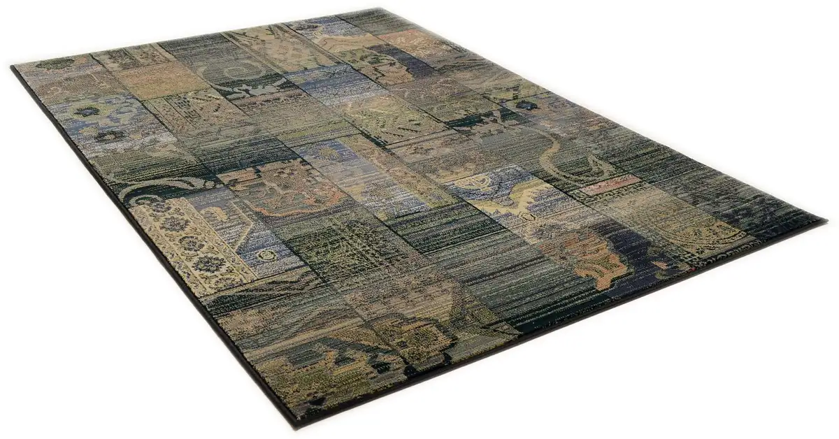 

Ковер THEKO "Gabiro 5504", прямоугольный, меланжевый, идеально подходит для гостиной и спальни 68х135 см, синий