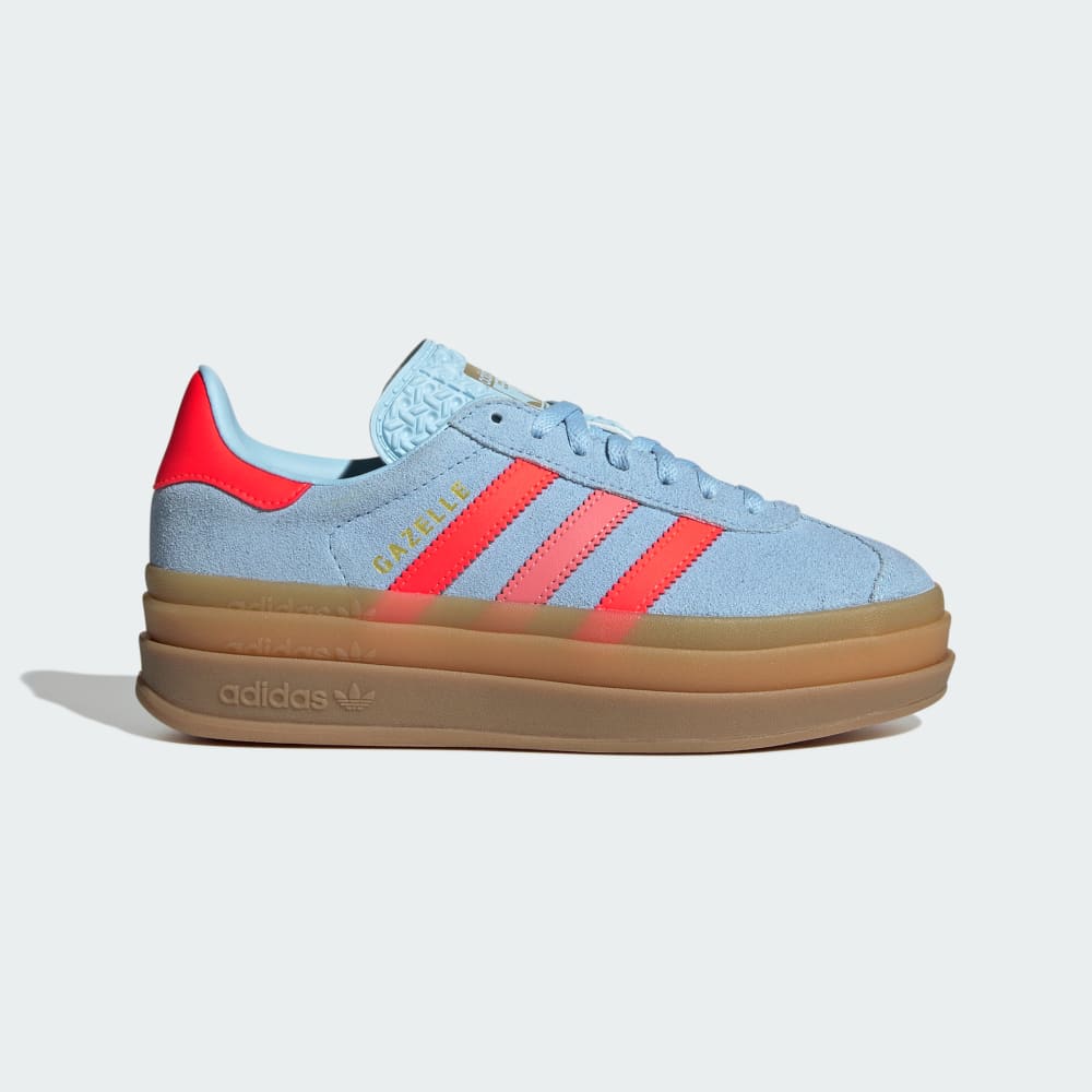 

Кроссовки Adidas Gazelle Bold Shoes Kids, цвет Clear Sky/Solar Red/Gold Metallic