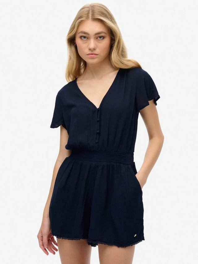 

Пляжный комбинезон с коротким рукавом Superdry, цвет Eclipse Navy
