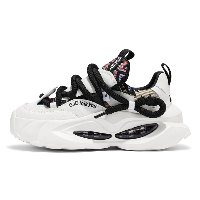 

JANECO Мужские низкие массивные кроссовки White Black, цвет White Black
