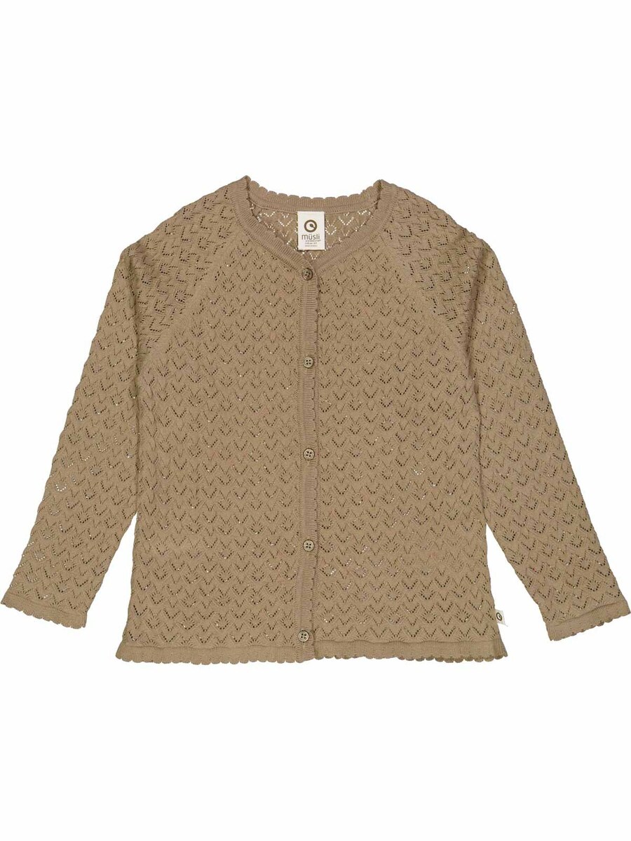 

Кардиган Müsli by GREEN COTTON Knit Cardigan Strickjacke, коричневый