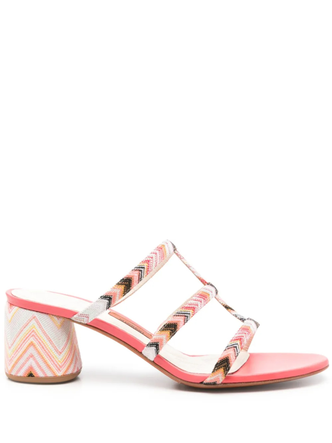Босоножки с узором зигзаг Missoni, розовый