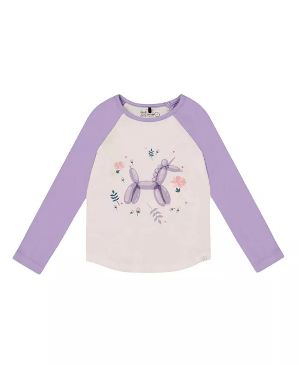 

Детская футболка-джерси с рукавами реглан. Deux Par Deux, фиолетовый