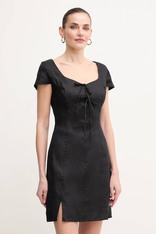 

Льняное платье ISABEAU Guess, черный