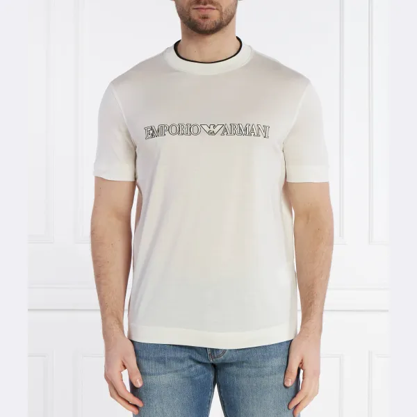 

Футболка стандартного кроя Emporio Armani, бежевый