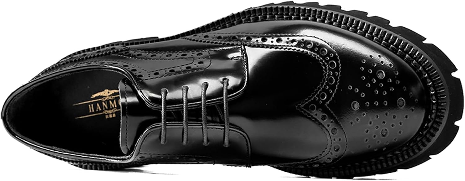 Мужские туфли с крыльями Wingtip Full Brogue Derby - повседневные и классические туфли из натуральной кожи с подошвой Commando - подкладка из свиной кожи - стандартная посадка 573-A8 Windhana, черный — фото 2
