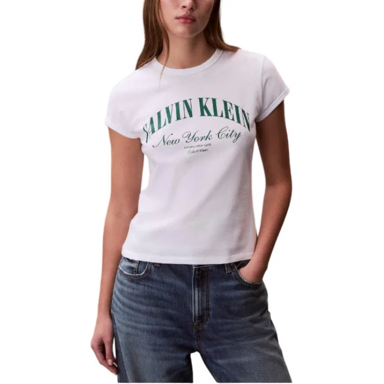 Футболка женская Calvin Klein с круглым вырезом, YAF