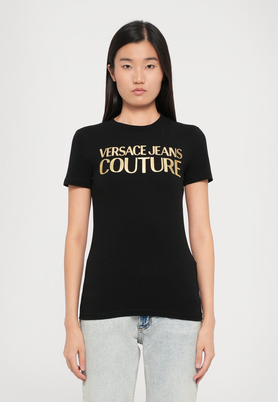 

Футболка Versace Jeans Couture Print T-shirt, Black/Gold-Coloured/Black