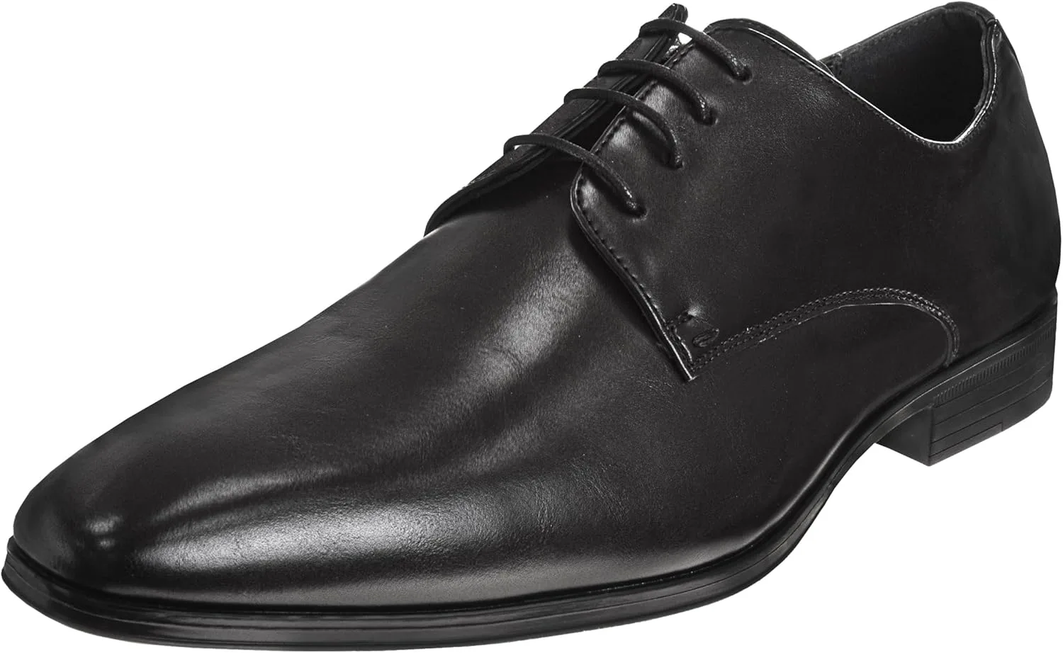 Мужские элегантные черные кожаные формальные туфли Perry Ellis, классические туфли оксфорд и дерби для взрослых, черный