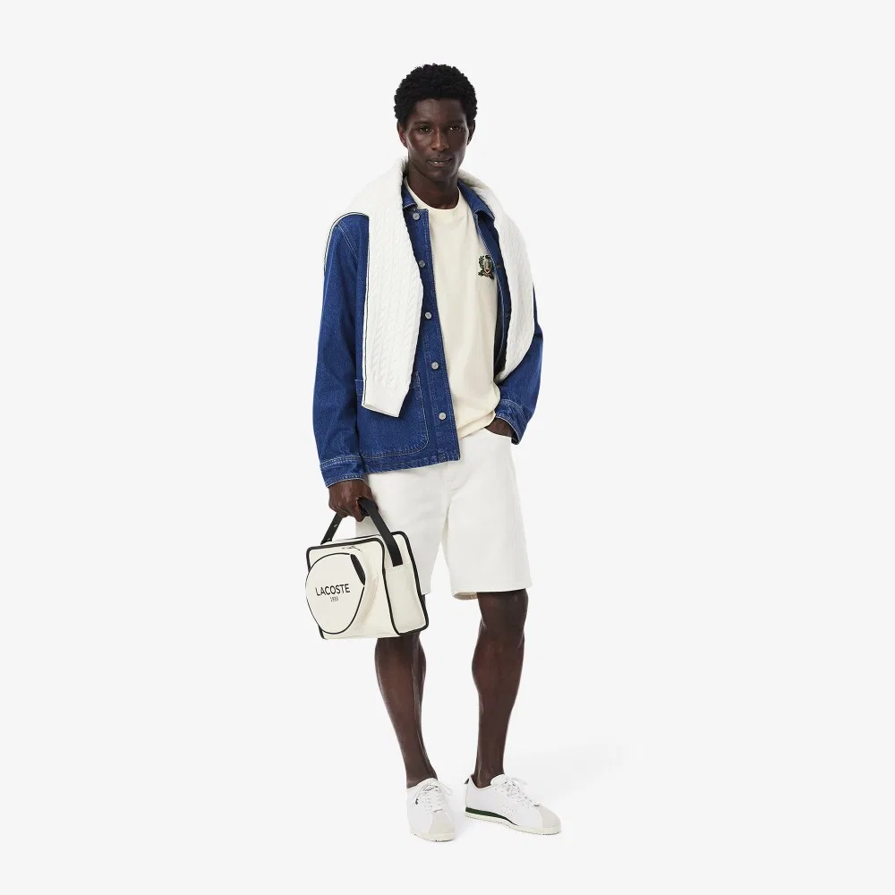 Футболка мужская Lacoste MIF Badge, 100% хлопок, кремовый — фото 4