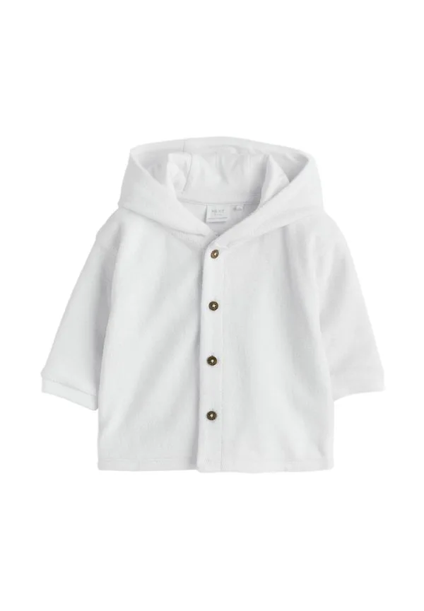Флисовая куртка с капюшоном Next, White Towelling Jersey