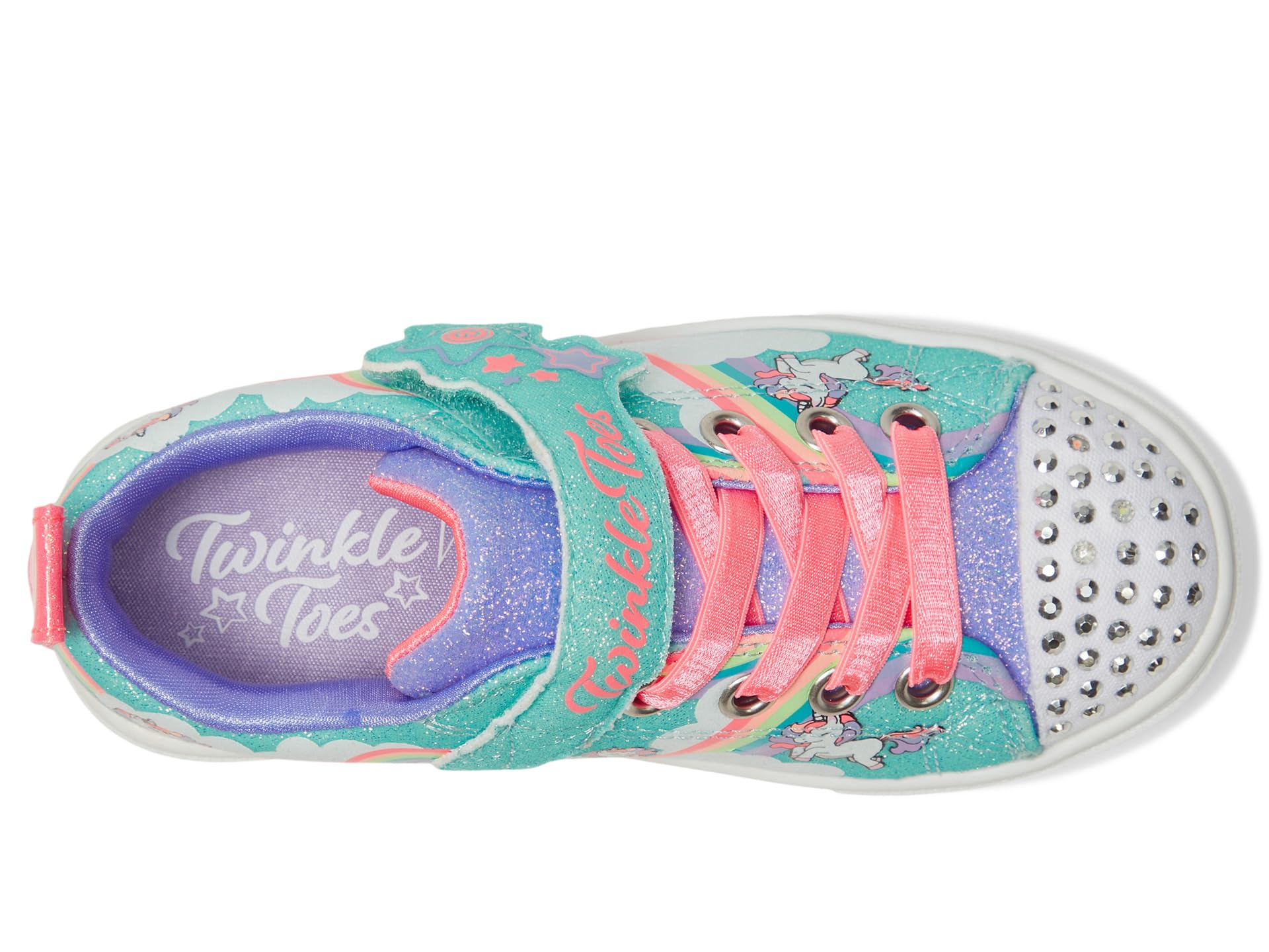 Кроссовки SKECHERS KIDS Twinkle Sparks - Jumpin' Clouds 314809L, Turquoise/Multi — фото 2
