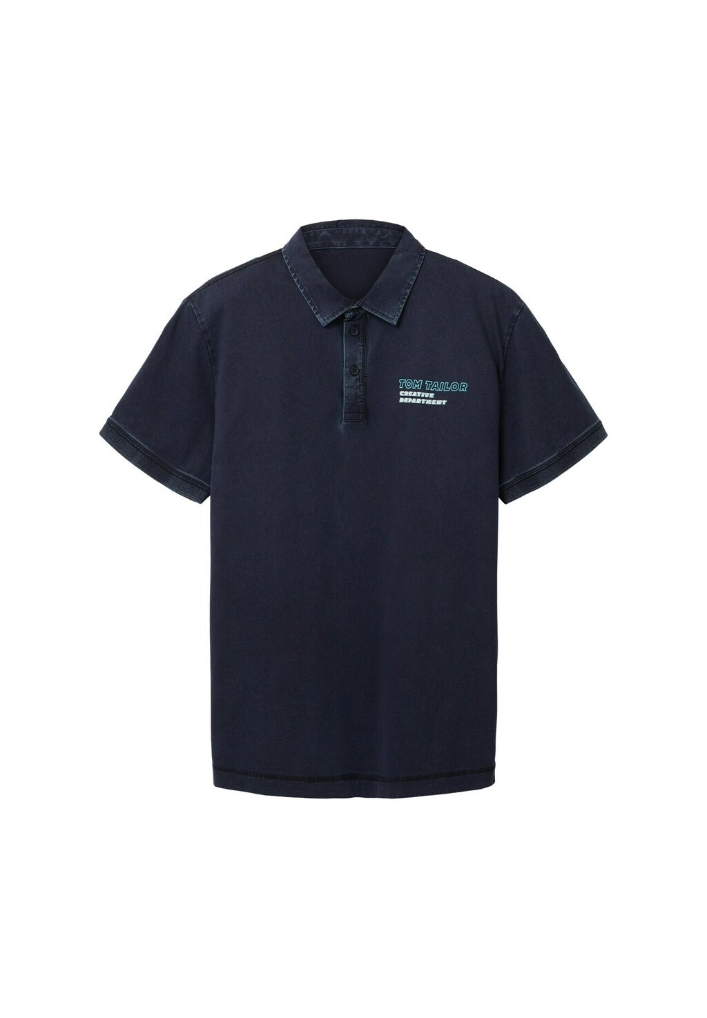 

Рубашка-поло Mit Logo Print TOM TAILOR, небесный капитан синий