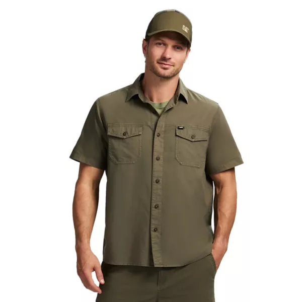 

Мужская рубашка с коротким рукавом Caterpillar, цвет dusty olive