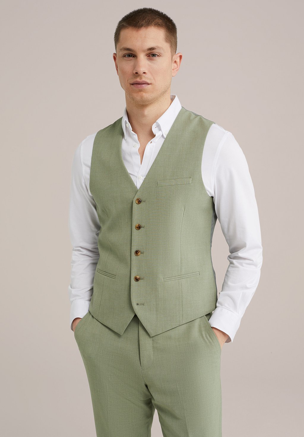 

Элегантный жилет THE FLEX SUIT WE Fashion, светло-зеленый