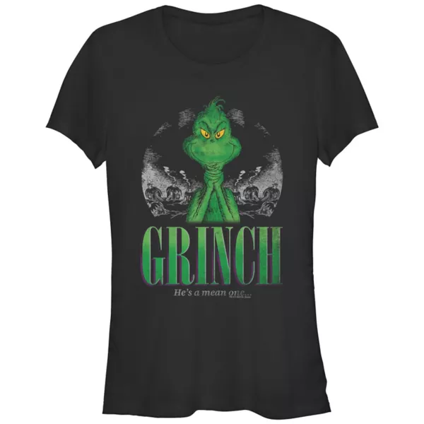 

Детская футболка с принтом "Гринч — тот ещё гад" Dr Seuss Grinch, черный