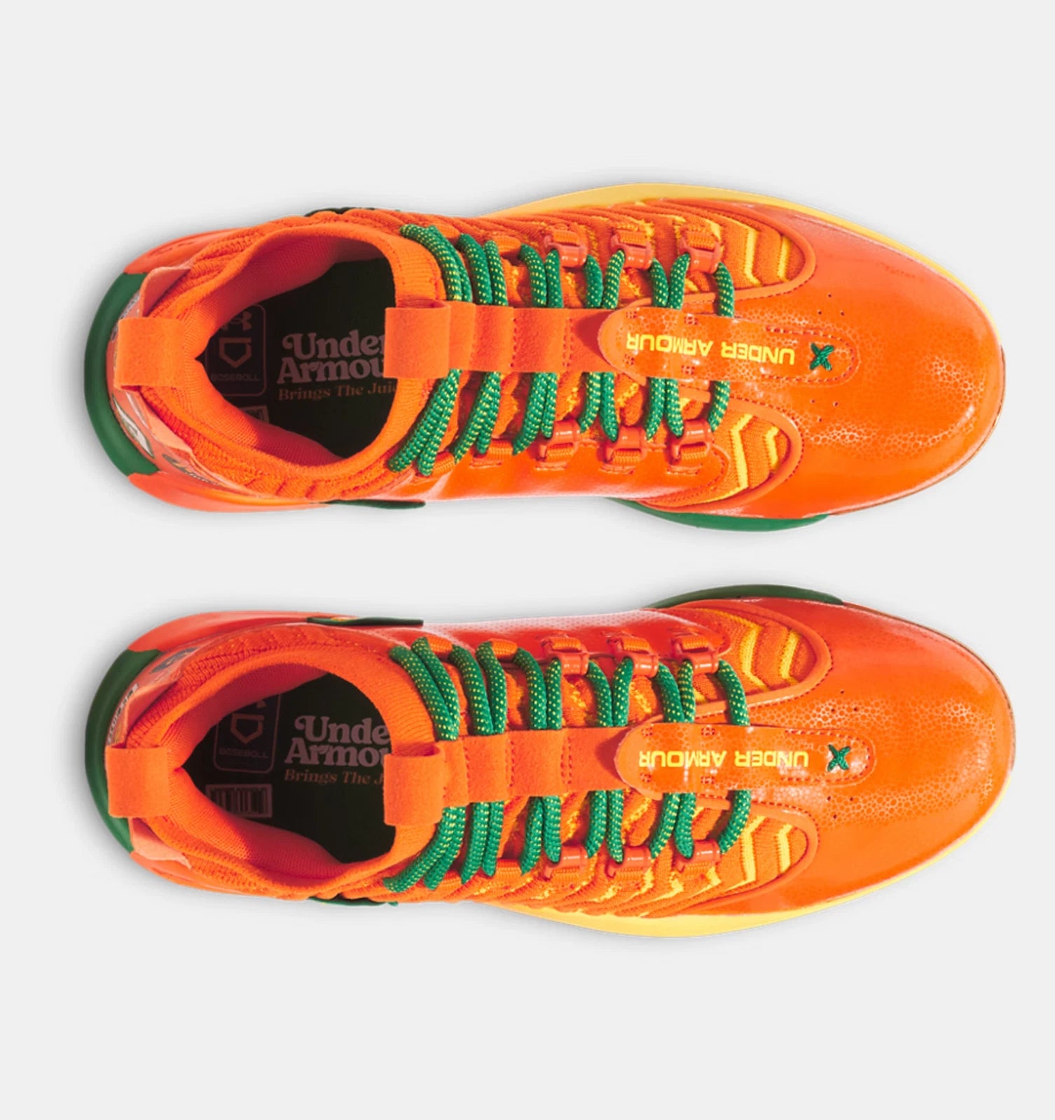 Мужские бейсбольные бутсы Under Armour HarperPro Bring The Juice 3028410-800 TF7799 Under Armour, оранжевый — фото 4