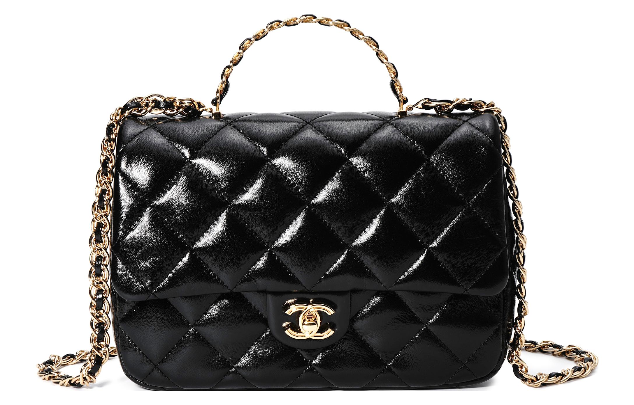 CHANEL Классическая сумка на клапане из кожи ягненка — фото 2