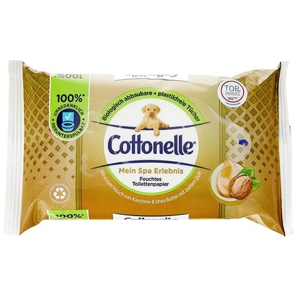 

Cottonelle Moist My Spa Experience с нотками кашемира и масла ши с нежным ароматом, 42 салфетки