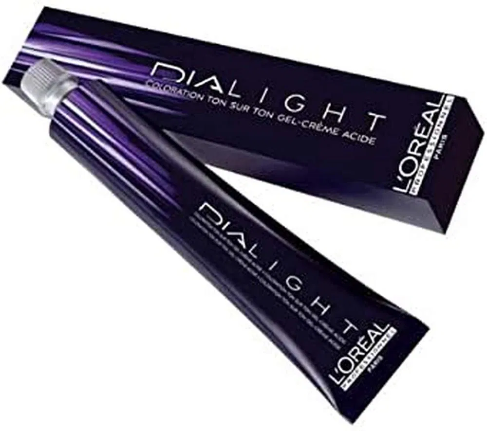 Интенсивная краска для волос «Dialight 7.18» от L'Oreal, средне-русый пепельный мокко Dialight