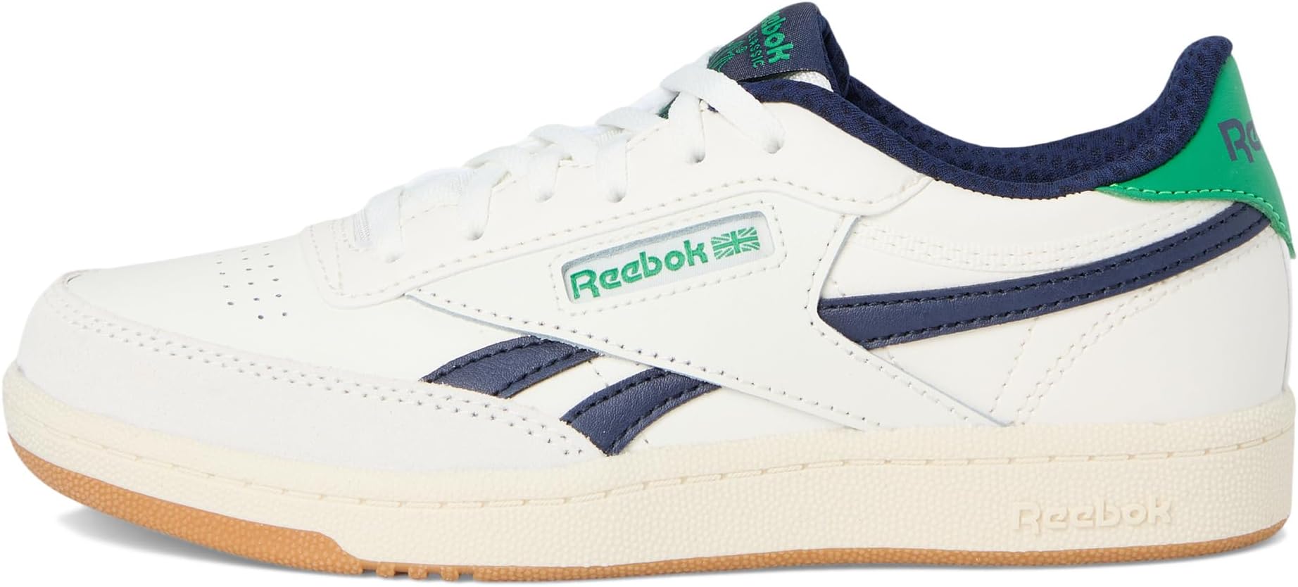 Кроссовки Reebok Kids Club C Revenge, цвет Chalk/Classic Green/Vector Navy — фото 4