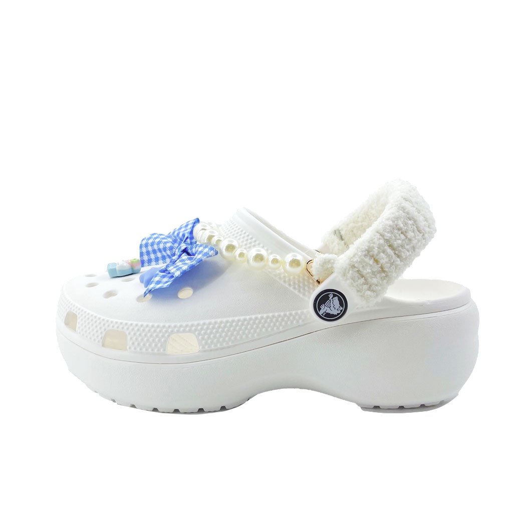 Crocs Классические туфли-сабо на платформе унисекс белого цвета