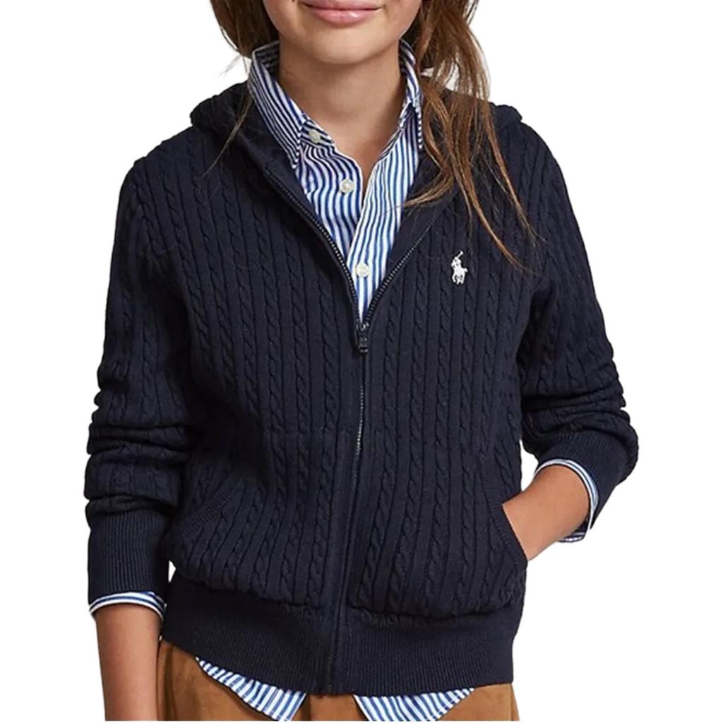 Толстовка FW24 Темно-синяя детская Polo Ralph Lauren — фото 4