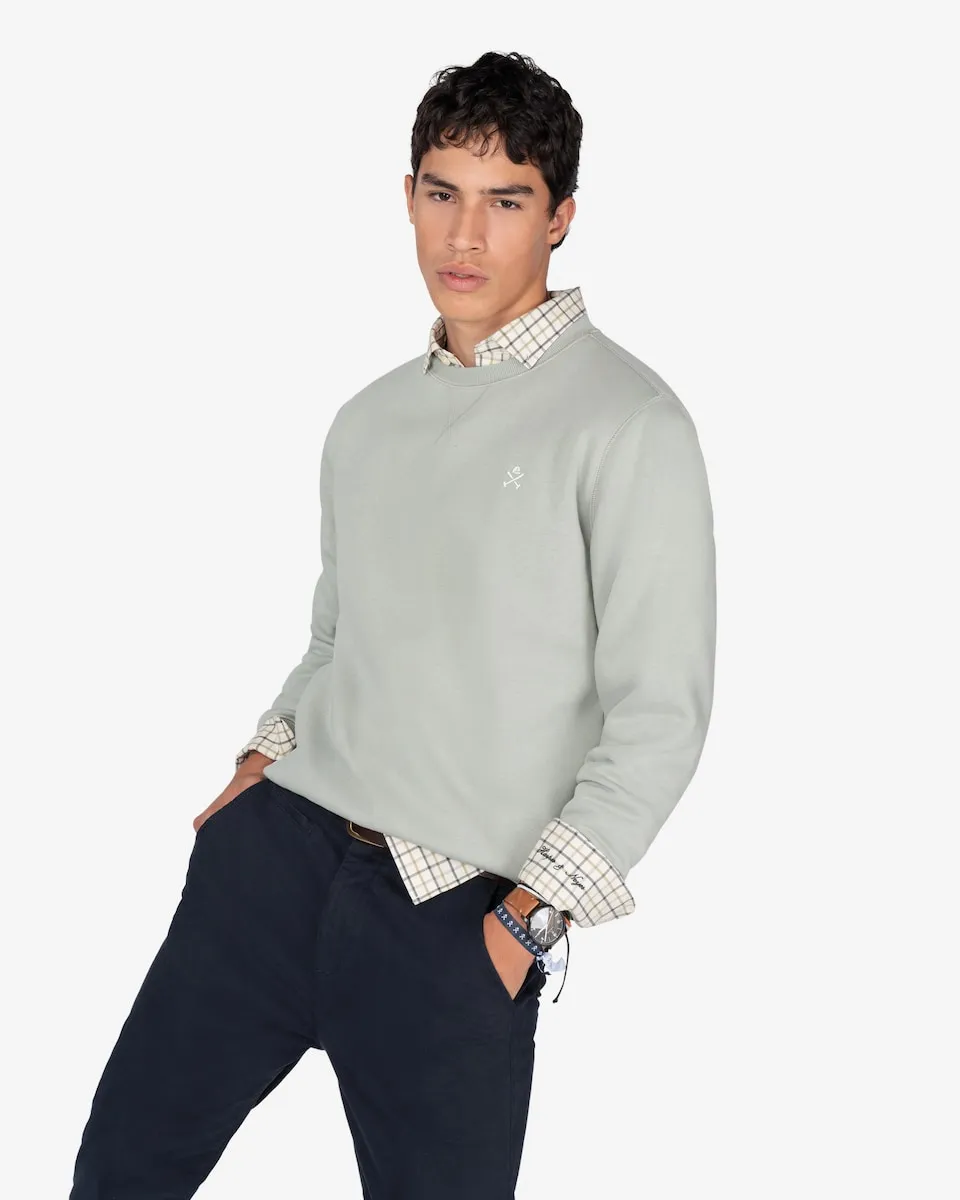 

Мужская толстовка с круглым вырезом и крупным принтом Harper & Neyer, светло-серый