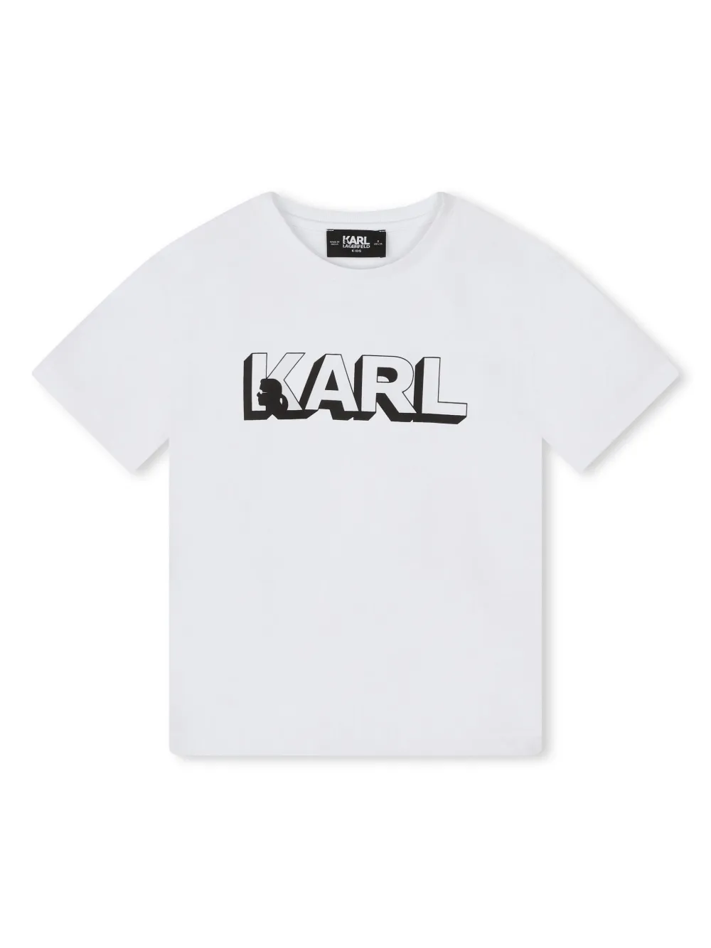 

Футболка с логотипом KARL LAGERFELD KIDS, белый