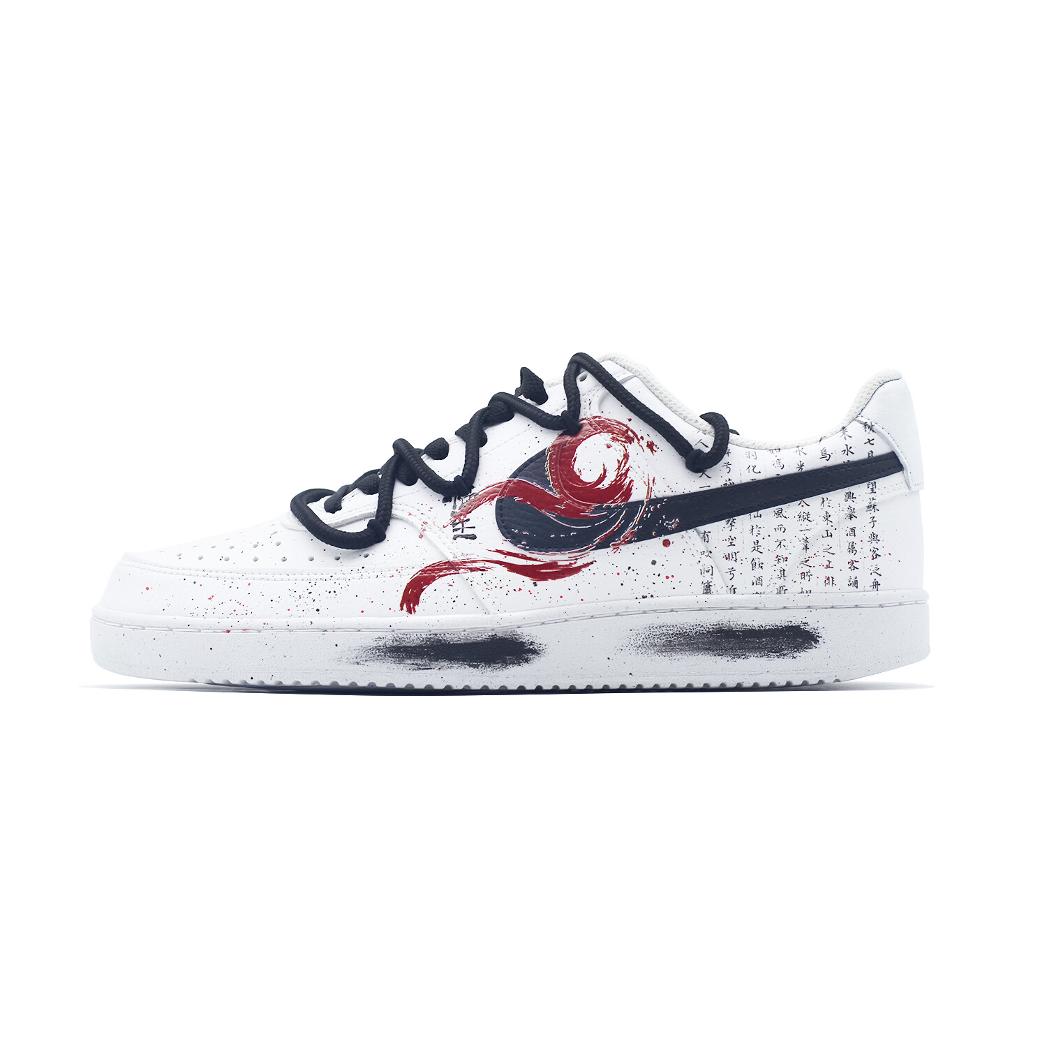 

Кроссовки Nike Court Vision 1 Skateboard Shoes Men Low-Top White Black, Белый, Кроссовки Nike Court Vision 1 Skateboard Shoes Men Low-Top White Black
