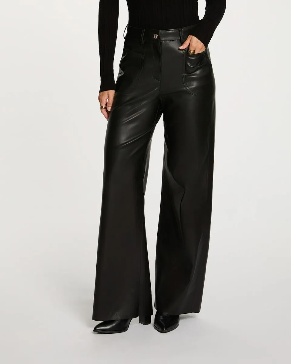 

Женские широкие брюки с высокой талией Morgan, черный