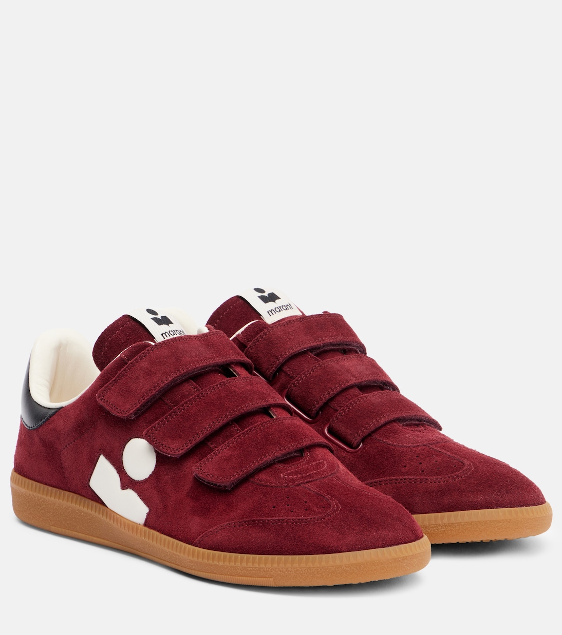 Бет замшевые кроссовки Isabel Marant, Burgundy/Ecru
