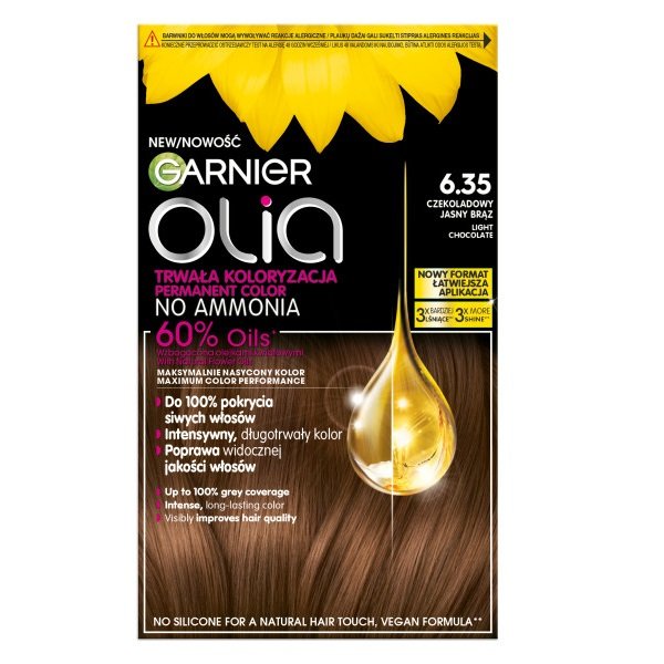 

Garnier Olia Новая краска для волос 6.35 Шоколадный светло-коричневый