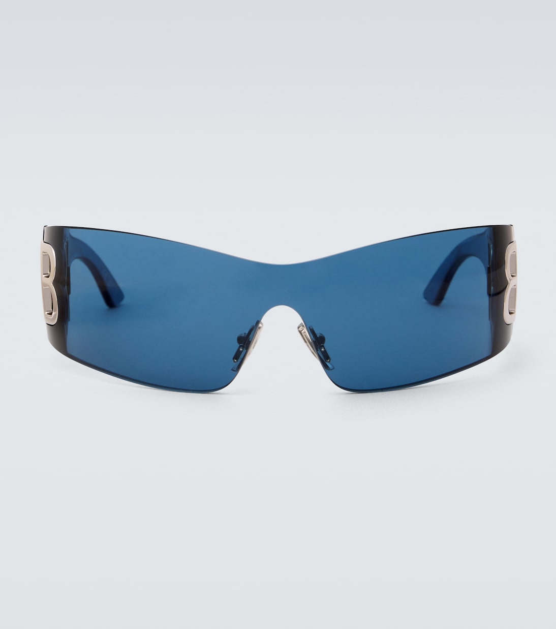 

Солнцезащитные очки Bossy Shield Balenciaga, Blue-Blue-Blue