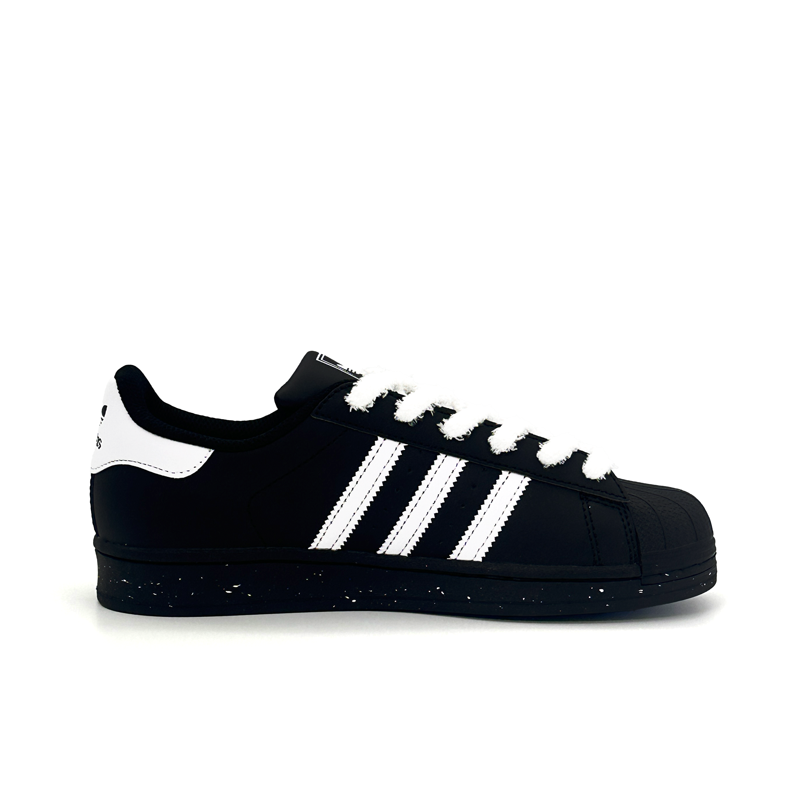 Adidas Originals Superstar 2 Ink Wild Fairy Cat устойчивые к истиранию низкие детские скейтбординговые кроссовки Black для подростков — фото 3