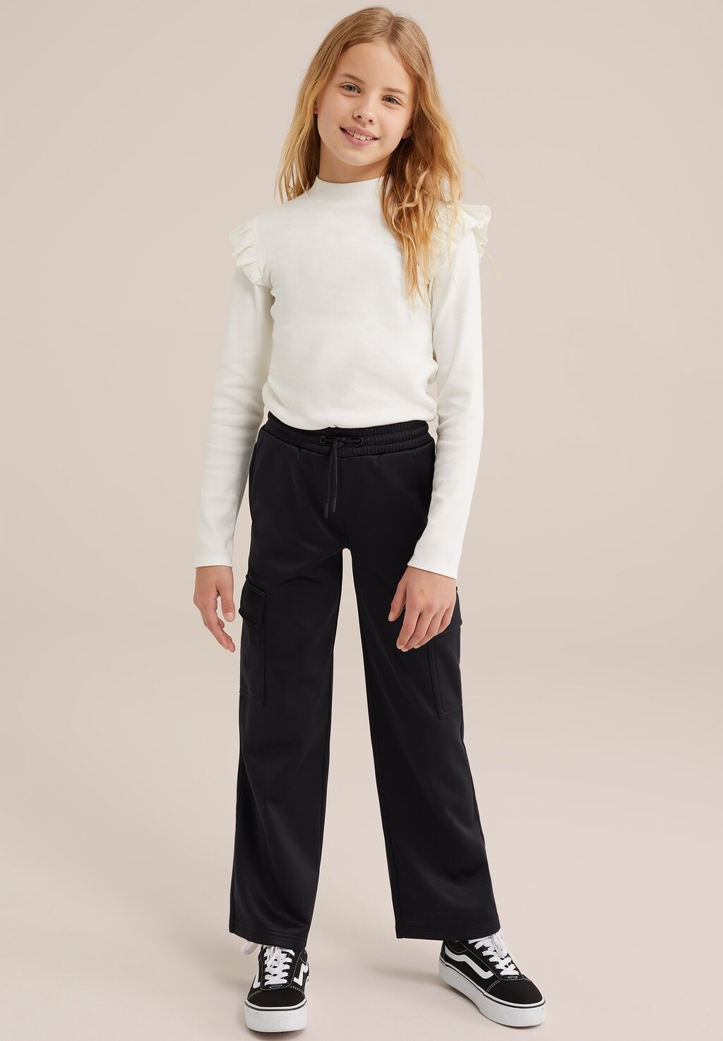 

Топ с длинными рукавами MET RUCHES WE Fashion, белый