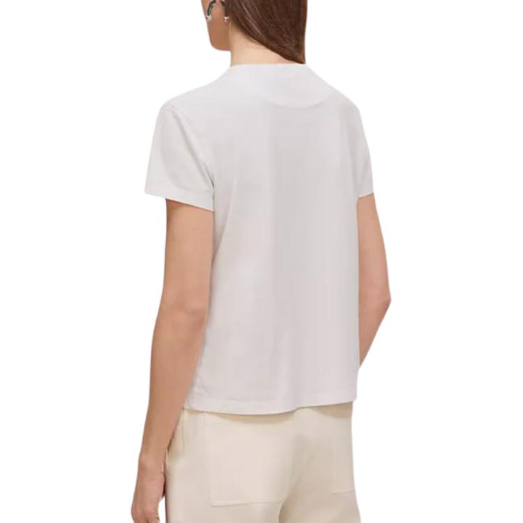 HERMES Футболка Women's White Crew Neck Moderate Straight Fit — фото 4