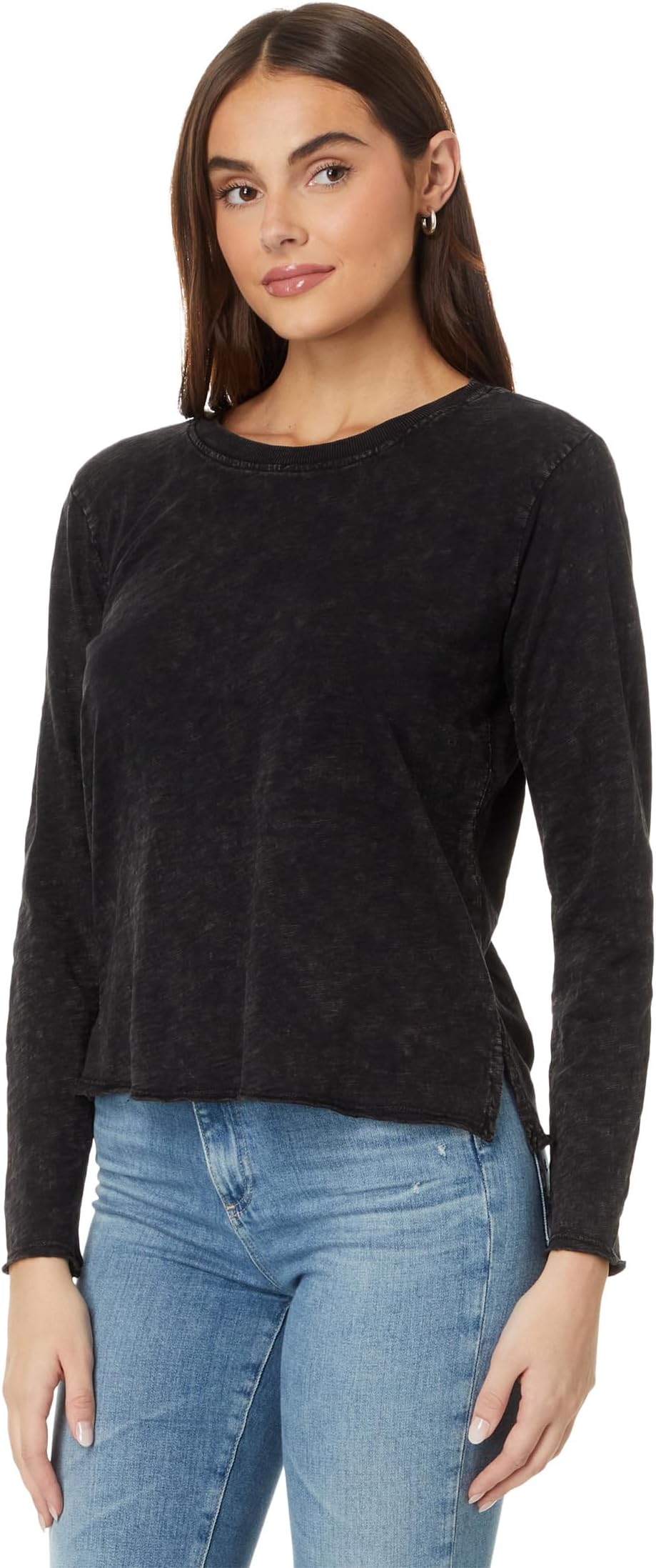 

Футболка Mod-o-doc Long Sleeve Cropped Boxy Tee, цвет Mineral Black