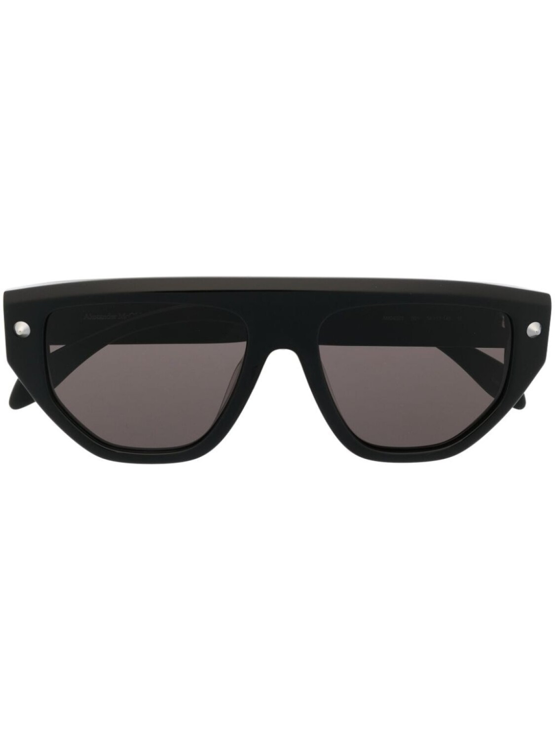 

Alexander McQueen Eyewear солнцезащитные очки с прямым мостом и логотипом, черный