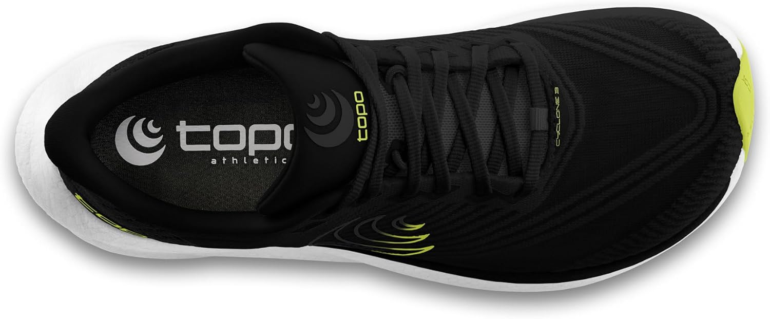 Мужские кроссовки Topo Athletic Cyclone 3 с легкой конструкцией и удобной посадкой, перепад 5 мм, для бега по дороге, черный — фото 4